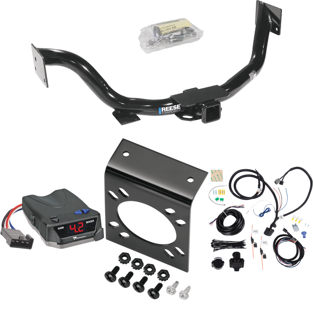 Fits 2007-2009 KIA Sorento Trailer Hitch Tow PKG w/ Tekonsha BRAKE-EVN Brake Control + 7-Way RV Wiring By Reese Towpower