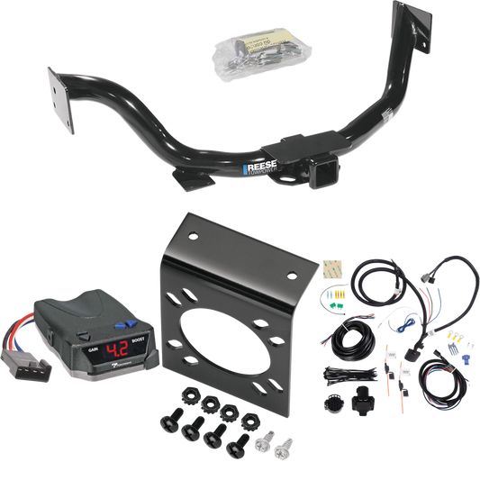 Fits 2007-2009 KIA Sorento Trailer Hitch Tow PKG w/ Tekonsha BRAKE-EVN Brake Control + 7-Way RV Wiring By Reese Towpower