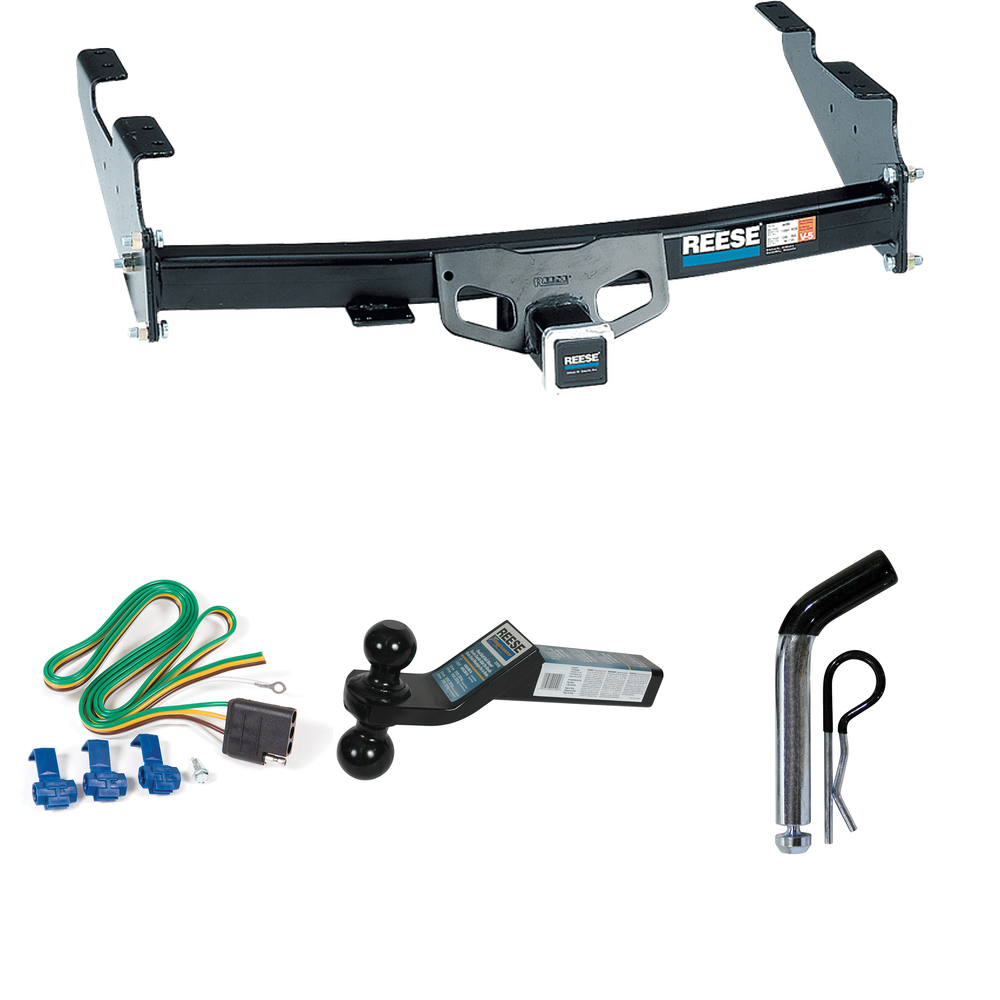 Fits 2004-2004 Ford F-150 Heritage Trailer Hitch Tow PKG w/ 4-Flat Wiring + Dual Ball Ball Mount 2" & 2-5/16" Trailer Balls + Pin/Clip (For Styleside Models) By Reese Towpower