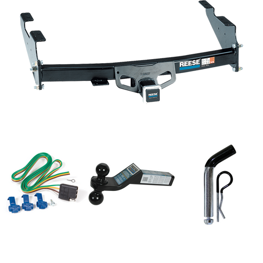 Fits 2004-2004 Ford F-150 Heritage Trailer Hitch Tow PKG w/ 4-Flat Wiring + Dual Ball Ball Mount 2" & 2-5/16" Trailer Balls + Pin/Clip (For Styleside Models) By Reese Towpower