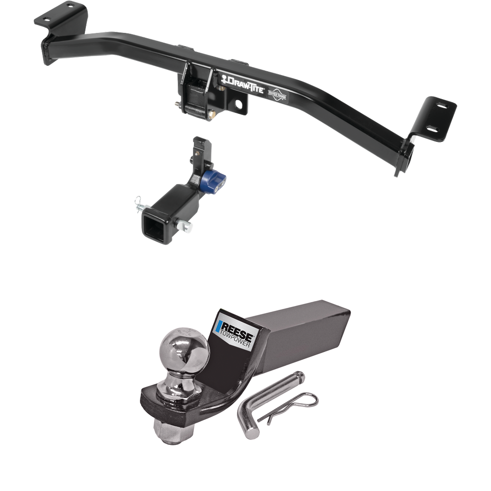 Fits 2016-2022 Lexus RX350 Trailer Hitch Tow PKG w/ Starter Kit Ball Mount w/ 2" Drop & 2" Ball By Draw-Tite