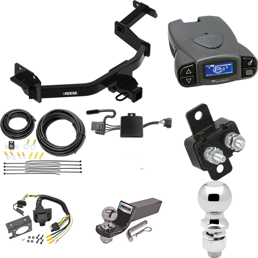Fits 2023-2023 KIA Sorento Trailer Hitch Tow PKG w/ Tekonsha Prodigy P3 Brake Control + 7-Way RV Wiring + 2" & 2-5/16" Ball & Drop Mount By Reese Towpower