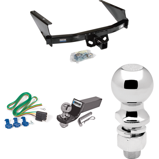 Fits 2004-2004 Ford F-150 Heritage Trailer Hitch Tow PKG w/ 4-Flat Wiring + Starter Kit Ball Mount w/ 2" Drop & 2" Ball + 2-5/16" Ball (For Styleside Models) By Reese Towpower