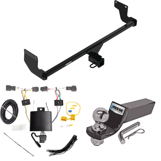 Fits 2020-2023 KIA Soul Trailer Hitch Tow PKG w/ 4-Flat Wiring + Starter Kit Ball Mount w/ 2" Drop & 2" Ball (Excludes: GT Turbo & EV Models) By Reese Towpower