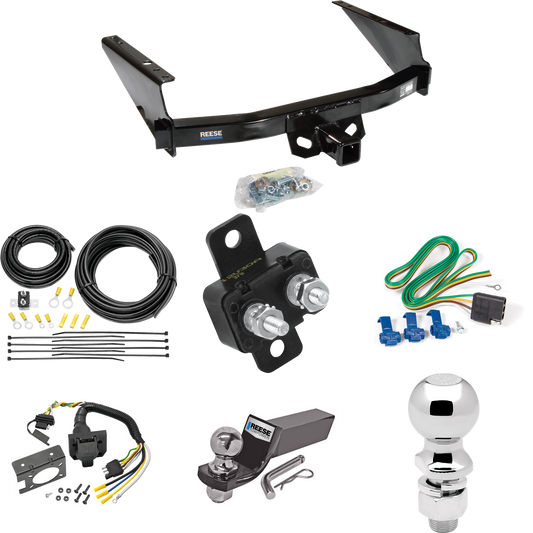 Fits 1997-1999 Ford F-250 Trailer Hitch Tow PKG w/ 7-Way RV Wiring + 2" & 2-5/16" Ball + Drop Mount (For Styleside Models) By Reese Towpower