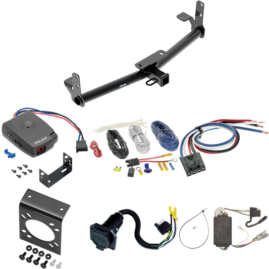 Fits 2005-2006 Chevrolet Equinox Trailer Hitch Tow PKG w/ Pro Series Pilot Brake Control + Generic BC Wiring Adapter + 7-Way RV Wiring By Reese Towpower