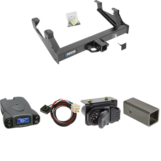 Fits 2015-2019 Chevrolet Silverado 2500 HD Trailer Hitch Tow PKG w/ Tekonsha Prodigy P3 Brake Control + Plug & Play BC Adapter + 7-Way RV Wiring By Reese Towpower