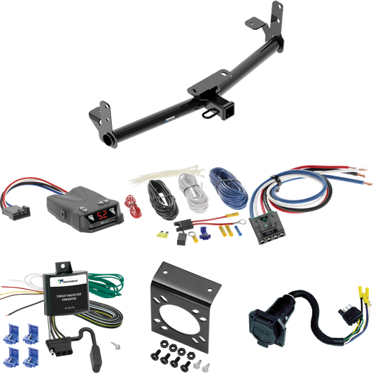 Fits 2007-2009 Pontiac Torrent Trailer Hitch Tow PKG w/ Tekonsha Brakeman IV Brake Control + Generic BC Wiring Adapter + 7-Way RV Wiring By Reese Towpower