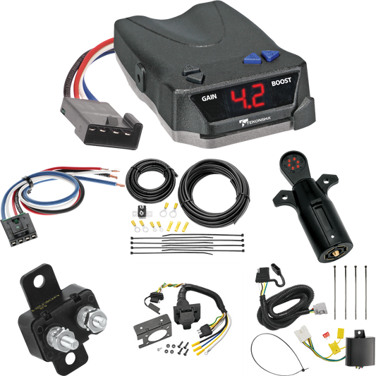 Fits 2013-2019 Lexus RX350 7-Way RV Wiring + Tekonsha BRAKE-EVN Brake Control + Generic BC Wiring Adapter + 7-Way Tester (For Prepped w/Factory Tow Plug  Models) By Tekonsha