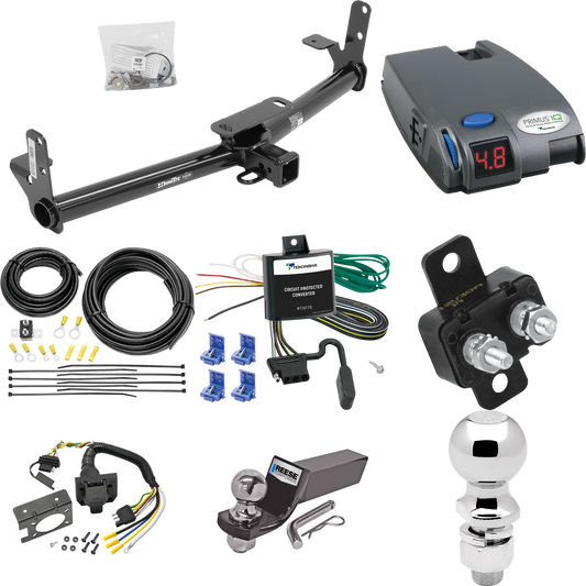 Fits 2007-2009 Pontiac Torrent Trailer Hitch Tow PKG w/ Tekonsha Primus IQ Brake Control + 7-Way RV Wiring + 2" & 2-5/16" Ball & Drop Mount By Draw-Tite