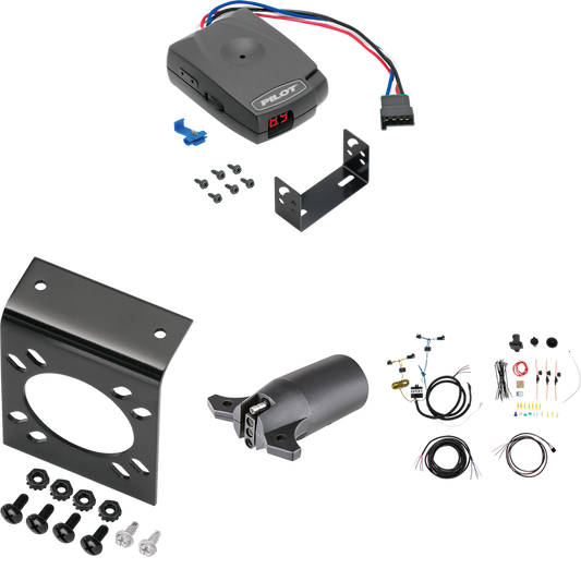 Fits 2003-2003 Chevrolet Express 2500 7-Way RV Wiring + Pro Series Pilot Brake Control + 7-Way to 4-Way Adapter By Tekonsha