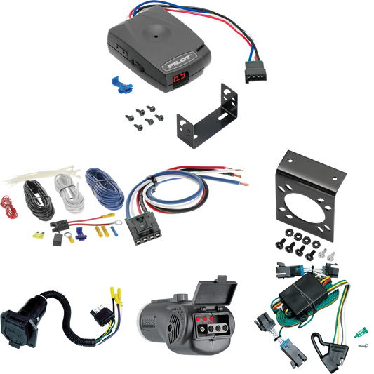 Fits 2000-2002 GMC Savana 2500 7-Way RV Wiring + Pro Series Pilot Brake Control + Generic BC Wiring Adapter + 2 in 1 Tester & 7-Way to 4-Way Adapter By Tekonsha