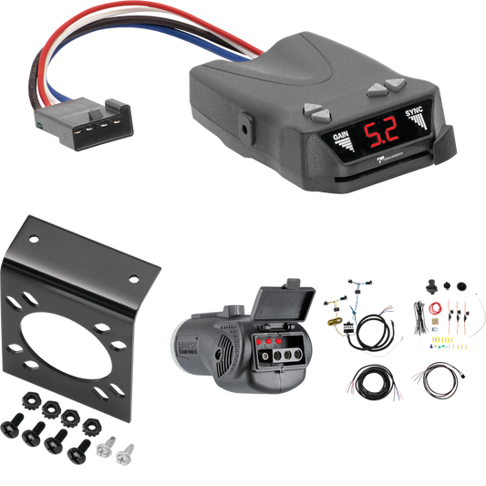 Fits 2003-2003 Chevrolet Express 2500 7-Way RV Wiring + Tekonsha Brakeman IV Brake Control + 2 in 1 Tester & 7-Way to 4-Way Adapter By Tekonsha