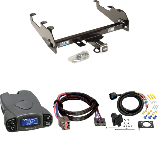 Fits 1997-1997 Ford F-350 Trailer Hitch Tow PKG w/ Tekonsha Prodigy P3 Brake Control + Plug & Play BC Adapter + 7-Way RV Wiring (For Heavy Duty, w/Deep Drop Bumper Models) By Reese Towpower