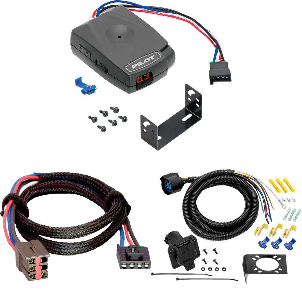 Fits 1997-1997 Ford F-350 7-Way RV Wiring + Pro Series Pilot Brake Control + Plug & Play BC Adapter (For Heavy Duty Models) By Tow Ready