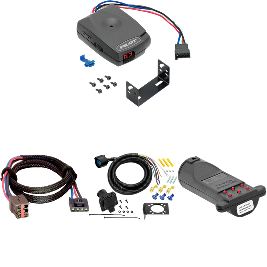 Fits 1994-1996 Ford F-150 7-Way RV Wiring + Pro Series Pilot Brake Control + Plug & Play BC Adapter + 7-Way Tester and Trailer Emulator By Tow Ready