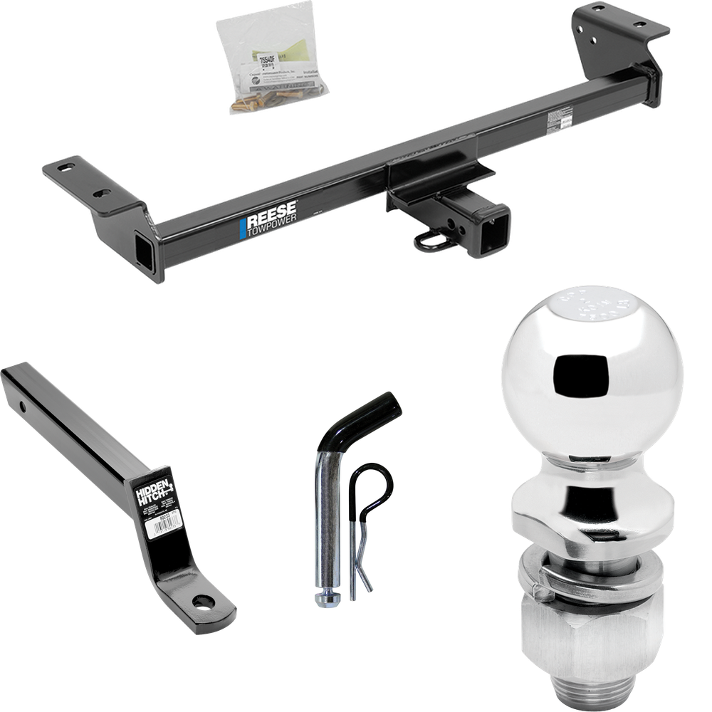 Fits 2016-2022 Lexus RX350 Trailer Hitch Tow PKG w/ Extended 16" Long Ball Mount w/ 4" Drop + Pin/Clip + 2" Ball (For Prepped w/Factory Tow Plug (See Instructions Prior to Installation) Except F Sport Models) By Reese Towpower