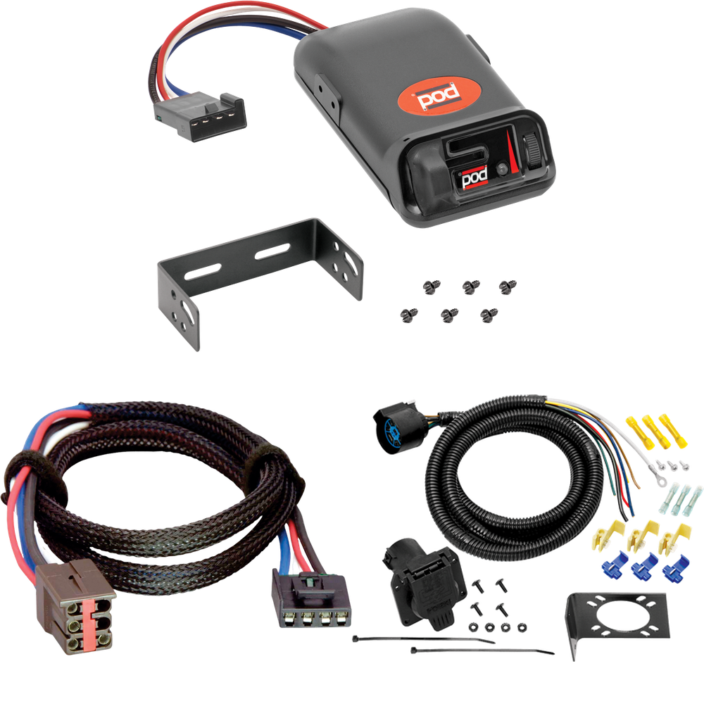 Fits 1997-1997 Ford F-350 7-Way RV Wiring + Pro Series POD Brake Control + Plug & Play BC Adapter (For Heavy Duty Models) By Tow Ready