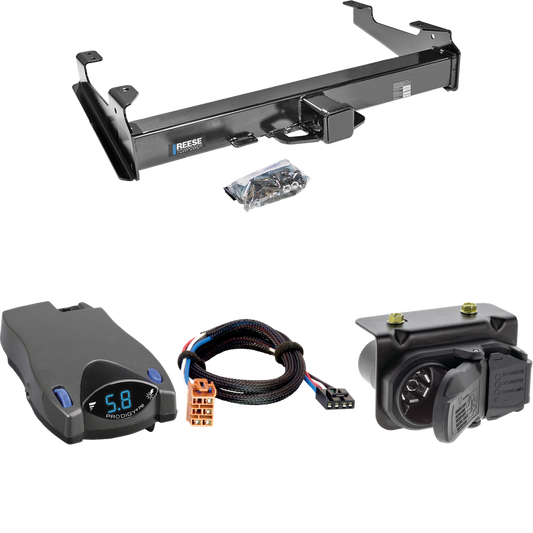 Fits 2003-2006 Chevrolet Silverado 3500 Trailer Hitch Tow PKG w/ Tekonsha Prodigy P2 Brake Control + Plug & Play BC Adapter + 7-Way RV Wiring (For (Classic) Models) By Reese Towpower