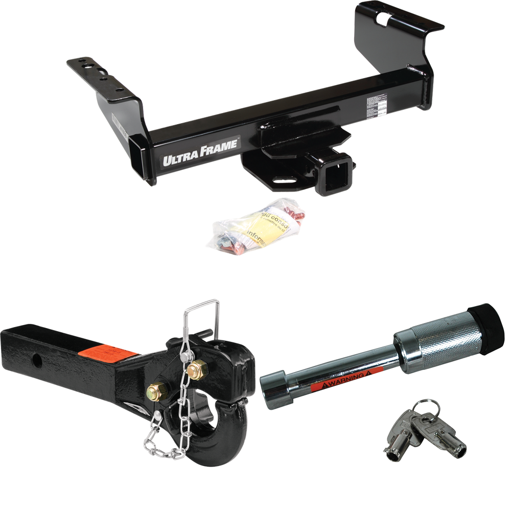 Fits 2011-2012 RAM 5500 Trailer Hitch Tow PKG w/ 10K Pintle Hook + Hitch Lock (For Cab & Chassis, w/34" Wide Frames Models) By Draw-Tite