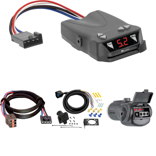 Fits 1994-1996 Ford F-250 7-Way RV Wiring + Tekonsha Brakeman IV Brake Control + Plug & Play BC Adapter + 2 in 1 Tester & 7-Way to 4-Way Adapter By Tow Ready