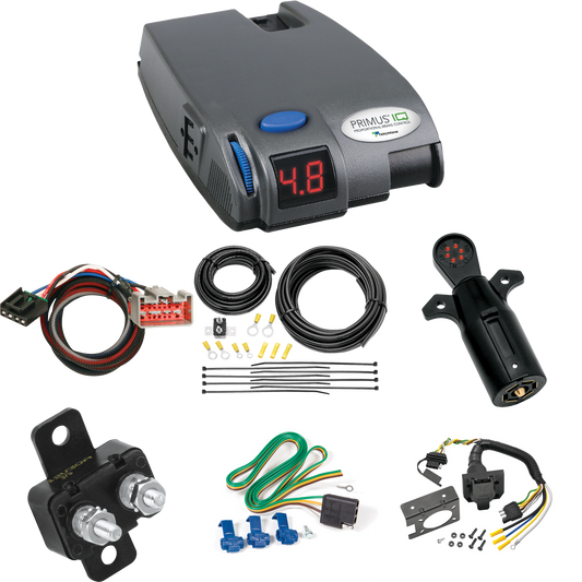 Fits 2017-2023 Ford F-550 Super Duty 7-Way RV Wiring + Tekonsha Primus IQ Brake Control + Plug & Play BC Adapter + 7-Way Tester By Reese Towpower