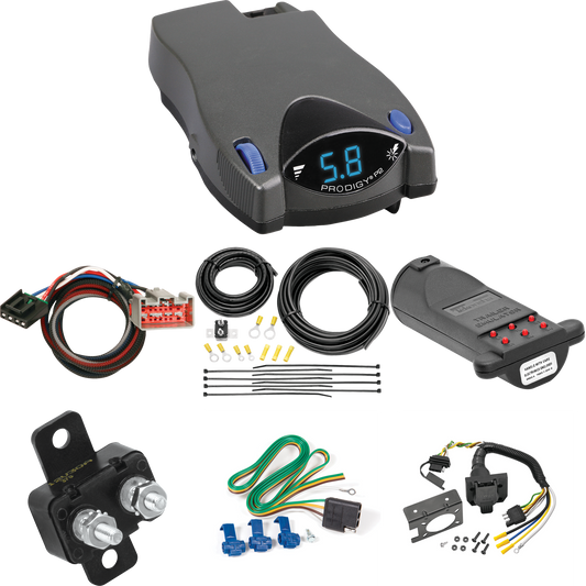 Fits 2017-2023 Ford F-450 Super Duty 7-Way RV Wiring + Tekonsha Prodigy P2 Brake Control + Plug & Play BC Adapter + 7-Way Tester and Trailer Emulator By Reese Towpower