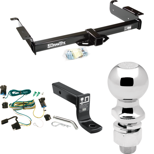 Se adapta al paquete de enganche de remolque GMC Savana 1500 2003-2014 con cableado plano de 4 + soporte de bola con caída de 4" + bola de 2-5/16" de Draw-Tite