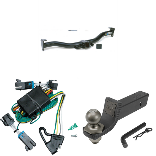 Se adapta al paquete de remolque con enganche de remolque Chevrolet Express 3500 2000-2002 con 4 cables planos + kit de inicio táctico de enclavamiento con caída de 2" y bola de 2" de Reese Towpower