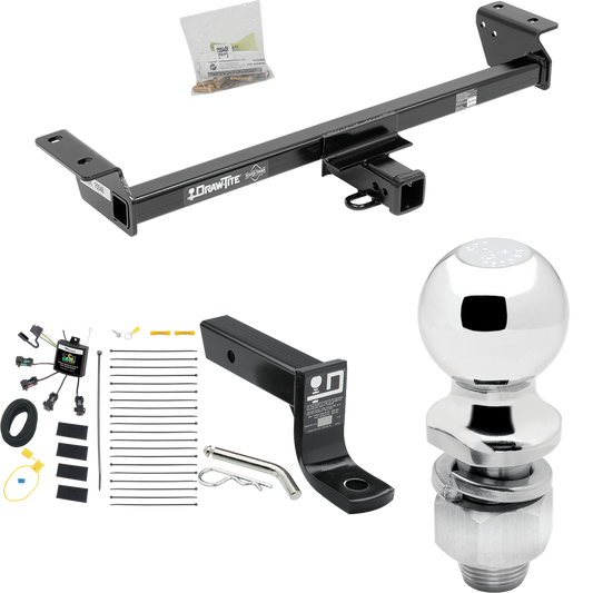 Se adapta al paquete de remolque con enganche de remolque Lexus RX350 2022-2022 con cableado "sin empalme" de 4 contactos planos cero + soporte de bola con caída de 4" + bola de 2" (excluye: modelos F Sport) de Draw-Tite