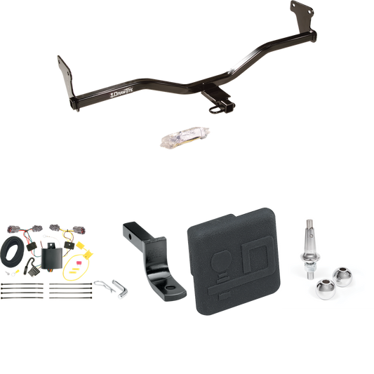 Se adapta al paquete de enganche de remolque KIA Soul 2010-2013 con arnés de cableado de 4 planos + barra de tracción + bolas intercambiables de 1-7/8" y 2" + cubierta de enganche (para modelos con luces traseras LED) de Draw-Tite