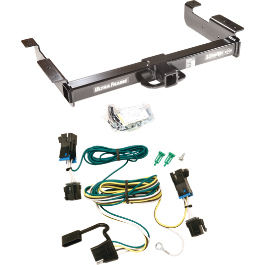 Fits 2003-2023 Chevrolet Express 3500 Trailer Hitch Tow PKG w/ 4-Flat Wiring Harness By Draw-Tite