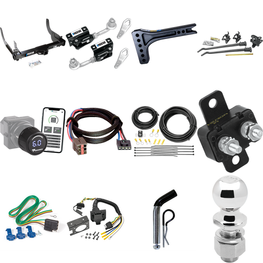 Fits 2006-2008 Lincoln Mark LT Trailer Hitch Tow PKG w/ 15K Trunnion Bar Weight Distribution Hitch + Pin/Clip + Dual Cam Sway Control + 2-5/16" Ball + Tekonsha Prodigy iD Bluetooth Wireless Brake Control + Plug & Play BC Adapter + 7-Way RV Wiring (Fo