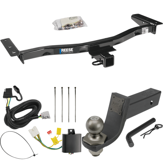 Fits 2010-2015 Lexus RX450h Trailer Hitch Tow PKG w/ 4-Flat Wiring + Interlock Tactical Starter Kit w/ 3-1/4" Drop & 2" Ball By Reese Towpower