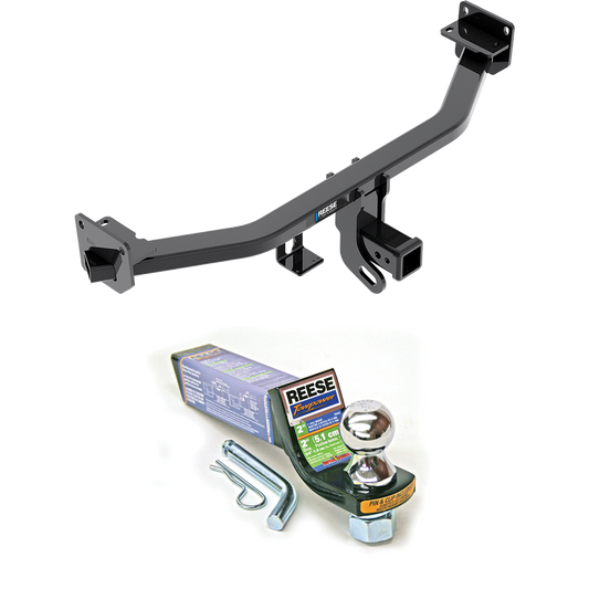 Fits 2017-2022 KIA Sportage Trailer Hitch Tow PKG w/ Starter Kit Ball Mount w/ 2" Drop & 1-7/8" Ball (Excludes: SX & SX Turbo Models) By Reese Towpower