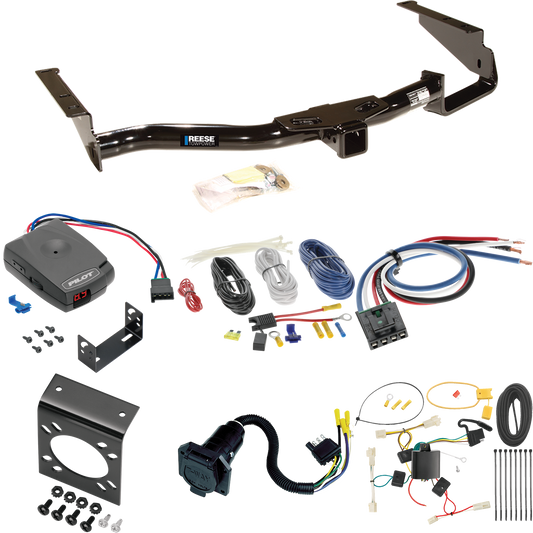 Se adapta al paquete de enganche de remolque Lexus RX330 2004-2006 con control de freno piloto serie Pro + adaptador de cableado BC genérico + cableado RV de 7 vías de Reese Towpower