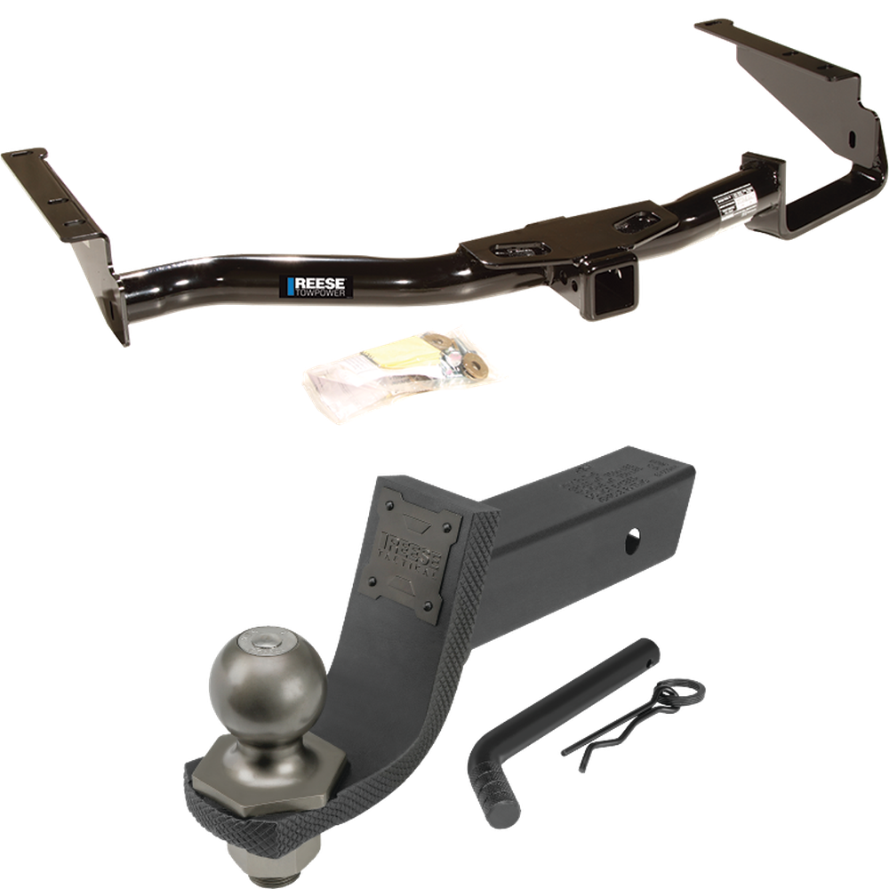 Fits 2007-2009 Lexus RX350 Trailer Hitch Tow PKG + Interlock Tactical Starter Kit w/ 3-1/4" Drop & 2" Ball By Reese Towpower