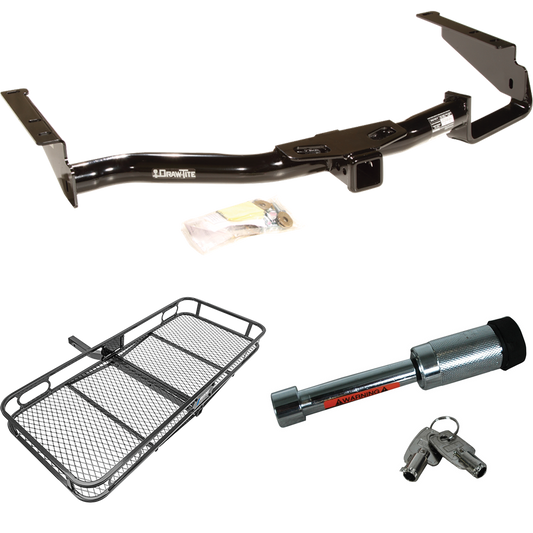 Se adapta al paquete de enganche de remolque Toyota Highlander 2004-2007 con transportador de carga de 60" x 24" + bloqueo de enganche de Draw-Tite