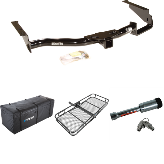 Fits 2004-2006 Lexus RX330 Trailer Hitch Tow PKG w/ 60" x 24" Cargo Carrier + Cargo Bag + Hitch Lock By Draw-Tite