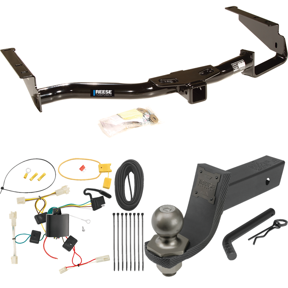 Fits 2007-2009 Lexus RX350 Trailer Hitch Tow PKG w/ 4-Flat Wiring + Interlock Tactical Starter Kit w/ 3-1/4" Drop & 2" Ball By Reese Towpower