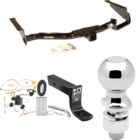 Fits 2004-2006 Lexus RX330 Trailer Hitch Tow PKG w/ 4-Flat Wiring + Ball Mount w/ 4" Drop + 2-5/16" Ball By Draw-Tite