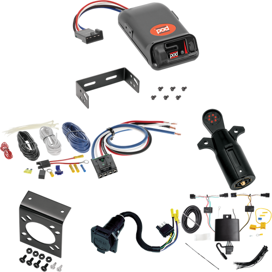 Fits 2023-2023 KIA Sportage 7-Way RV Wiring + Pro Series POD Brake Control + Generic BC Wiring Adapter + 7-Way Tester By Tekonsha