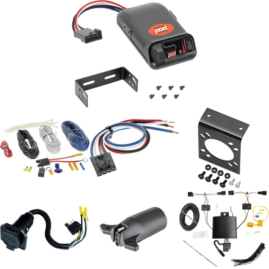 Fits 2023-2023 KIA Sportage 7-Way RV Wiring + Pro Series POD Brake Control + Generic BC Wiring Adapter + 7-Way to 4-Way Adapter By Tekonsha