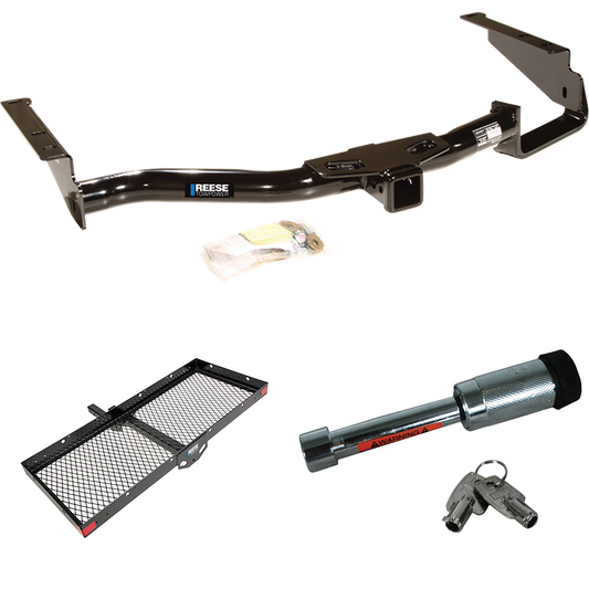 Fits 2007-2009 Lexus RX350 Trailer Hitch Tow PKG w/ 48" x 20" Cargo Carrier + Hitch Lock By Reese Towpower