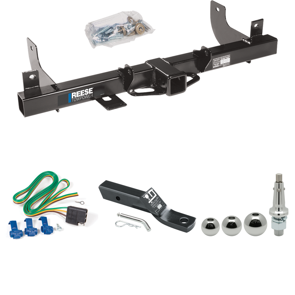 Fits 2006-2008 Lincoln Mark LT Trailer Hitch Tow PKG w/ 4-Flat Wiring + Ball Mount w/ 2" Drop + Interchangeable Ball 1-7/8" & 2" & 2-5/16" (For (Built After 8/2005) Models) By Reese Towpower