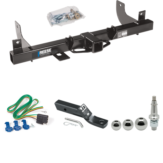 Fits 2006-2008 Lincoln Mark LT Trailer Hitch Tow PKG w/ 4-Flat Wiring + Ball Mount w/ 2" Drop + Interchangeable Ball 1-7/8" & 2" & 2-5/16" (For (Built After 8/2005) Models) By Reese Towpower