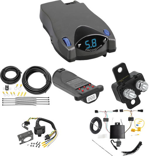 Fits 2023-2023 KIA Sportage 7-Way RV Wiring + Tekonsha Prodigy P2 Brake Control + 7-Way Tester and Trailer Emulator By Tekonsha