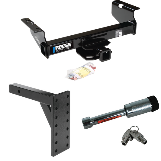 Fits 2008-2010 Dodge Ram 5500 Trailer Hitch Tow PKG w/ 7 Hole Pintle Hook Mounting Plate + Hitch Lock (For Cab & Chassis, w/34" Wide Frames Models) By Reese Towpower