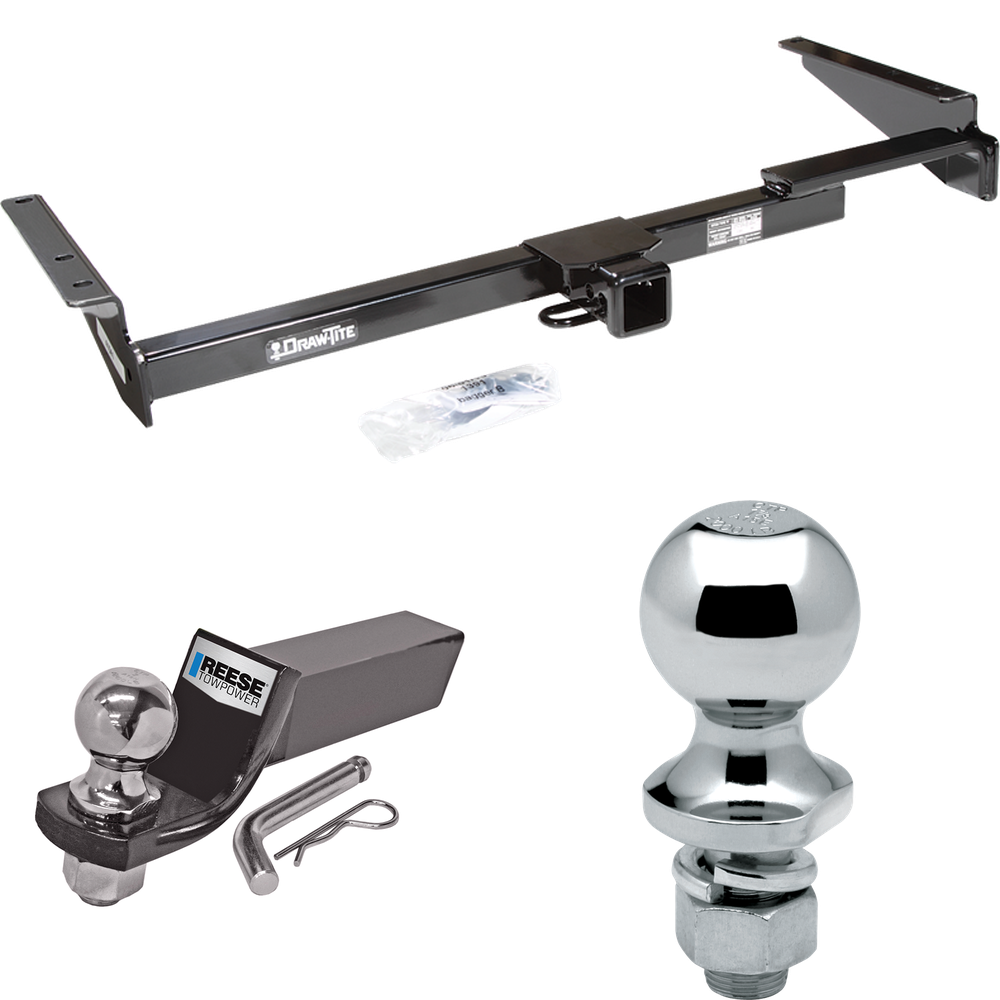 Fits 1999-2003 Lexus RX300 Trailer Hitch Tow PKG w/ Starter Kit Ball Mount w/ 2" Drop & 2" Ball + 1-7/8" Ball By Draw-Tite