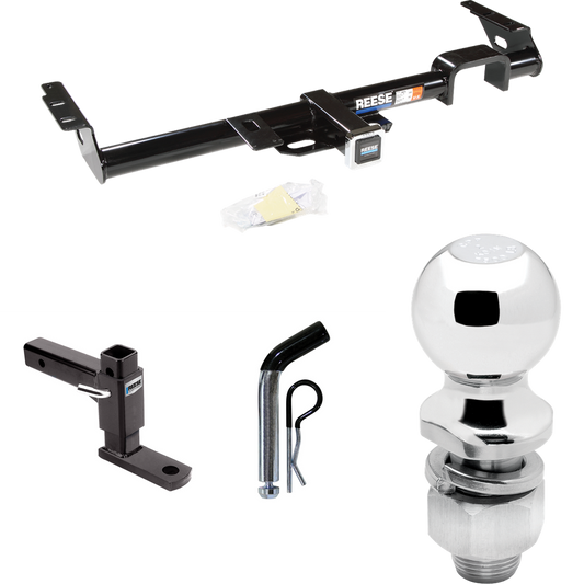 Fits 2001-2003 Toyota Highlander Trailer Hitch Tow PKG w/ Adjustable Drop Rise Ball Mount + Pin/Clip + 2" Ball By Reese Towpower